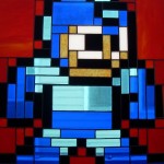 Megaman stained glass art Megaman stained glass art