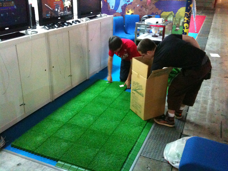 the-green-green-grass The green, green grass of The Behemoth booth.